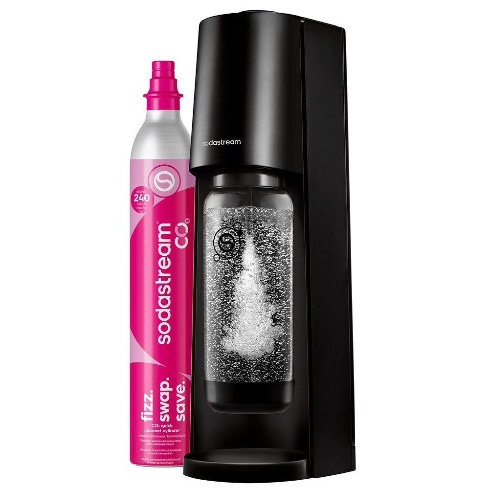 SodaStream CLASSIC BLACK Výrobník domácí perlivé vody 1x Výrobník perlivé vody CLASSIC, 1x Bombička CO₂ se systémem QuicConnect, 1x Plastová lahev na
